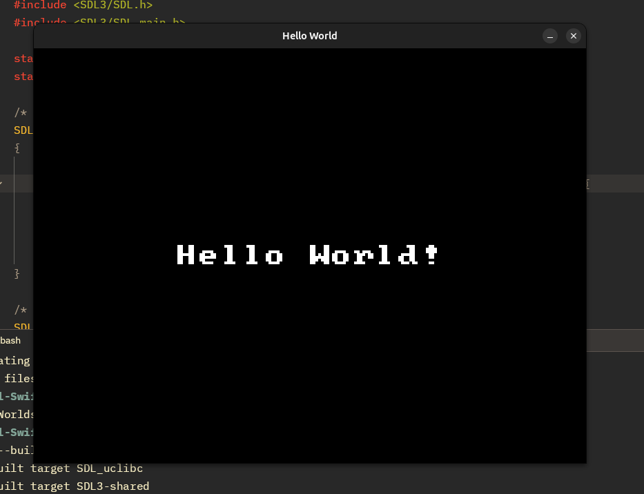 Screengrab of the default program